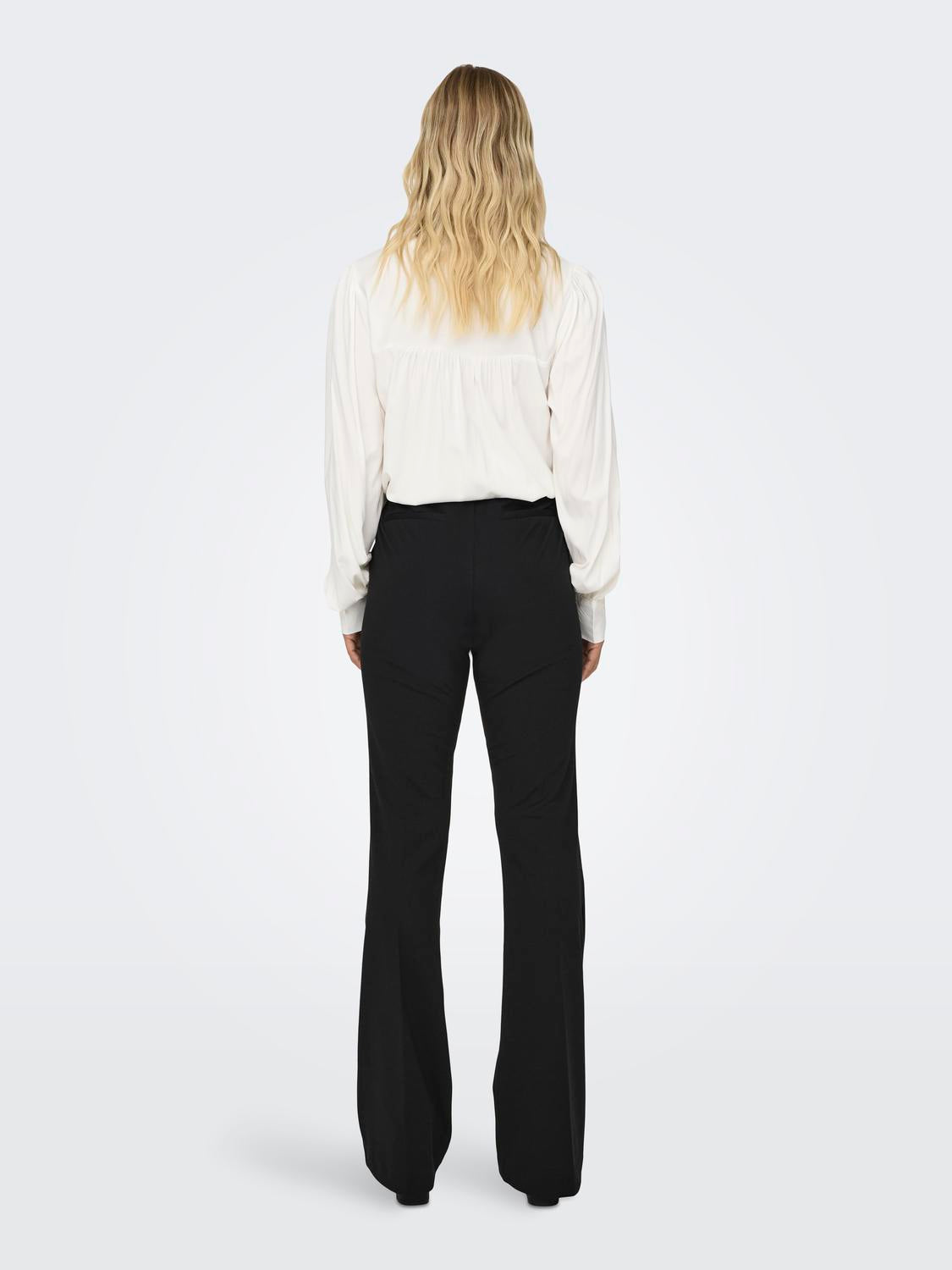 ONLPEACH MW Flared Pant - Sort